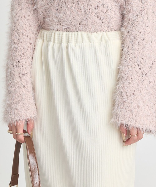 earth music&ecology(アースミュージックアンドエコロジー)の「コーデュロイナロースカート(スカート・レディース・ブラック/アイボリー/ボルドー・S/M)」の8枚目の写真