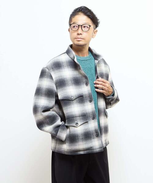 MEN'S MELROSE（メンズメルローズ）の「ウレタンボンディングクルーザージャケット | 防風（ブルゾン・メンズ・ネイビー/グレー・2/3/4）」の2枚目の写真