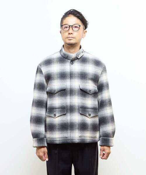 MEN'S MELROSE（メンズメルローズ）の「ウレタンボンディングクルーザージャケット | 防風（ブルゾン・メンズ・ネイビー/グレー・2/3/4）」の3枚目の写真