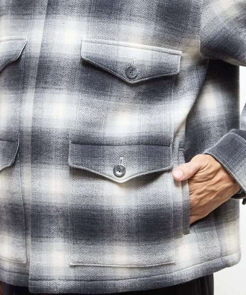 MEN'S MELROSE（メンズメルローズ）の「ウレタンボンディングクルーザージャケット | 防風（ブルゾン・メンズ・ネイビー/グレー・2/3/4）」の8枚目の写真