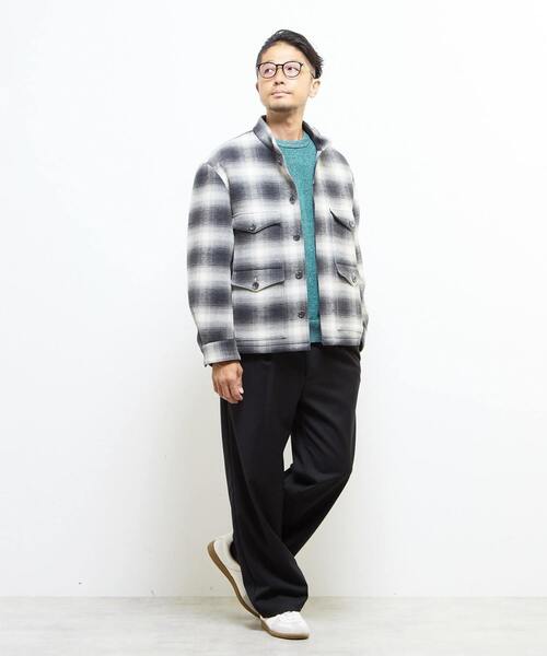 MEN'S MELROSE（メンズメルローズ）の「ウレタンボンディングクルーザージャケット | 防風（ブルゾン・メンズ・ネイビー/グレー・2/3/4）」の19枚目の写真