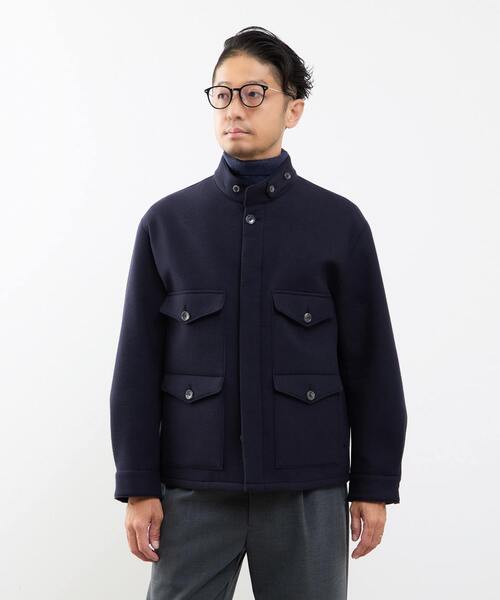 MEN'S MELROSE（メンズメルローズ）の「ウレタンボンディングクルーザージャケット | 防風（ブルゾン・メンズ・ネイビー/グレー・2/3/4）」の21枚目の写真