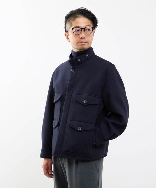 MEN'S MELROSE（メンズメルローズ）の「ウレタンボンディングクルーザージャケット | 防風（ブルゾン・メンズ・ネイビー/グレー・2/3/4）」の22枚目の写真