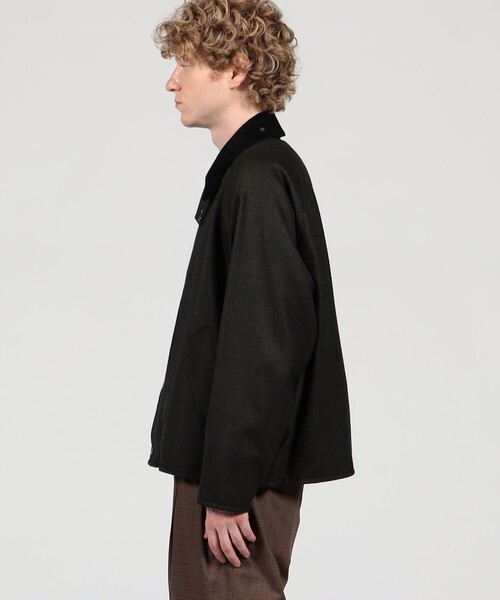 TOMORROWLAND (トゥモローランド)の「【別注】Barbour TRASPORT ウールブルゾン DORMEIUL(ブルゾン・メンズ・カーキ/ブラック・40/38/36)」の5枚目の写真