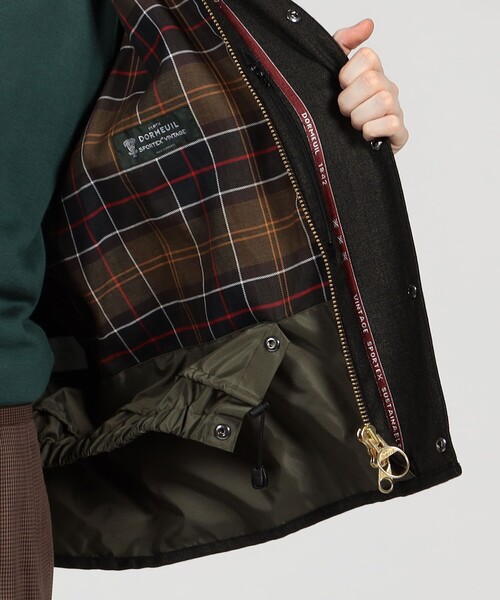 TOMORROWLAND (トゥモローランド)の「【別注】Barbour TRASPORT ウールブルゾン DORMEIUL(ブルゾン・メンズ・カーキ/ブラック・40/38/36)」の8枚目の写真