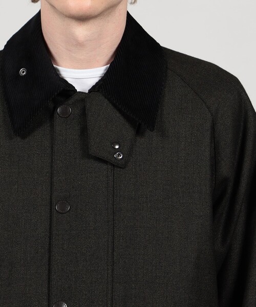 TOMORROWLAND (トゥモローランド)の「【別注】Barbour TRASPORT ウールブルゾン DORMEIUL(ブルゾン・メンズ・カーキ/ブラック・40/38/36)」の9枚目の写真