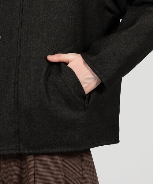 TOMORROWLAND (トゥモローランド)の「【別注】Barbour TRASPORT ウールブルゾン DORMEIUL(ブルゾン・メンズ・カーキ/ブラック・40/38/36)」の14枚目の写真