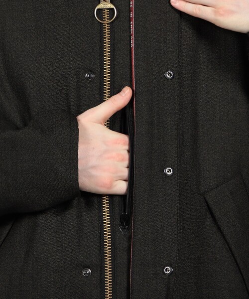 TOMORROWLAND (トゥモローランド)の「【別注】Barbour TRASPORT ウールブルゾン DORMEIUL(ブルゾン・メンズ・カーキ/ブラック・40/38/36)」の15枚目の写真