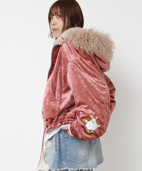 セール】J2170 ベロアフードジャケット（ブルゾン）｜RNA（アール