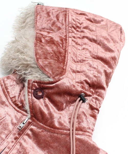 RNA(アールエヌエー)の「J2170 ベロアフードジャケット(ブルゾン・レディース・ピンク/オフホワイト/グレー・MEDIUM)」の18枚目の写真