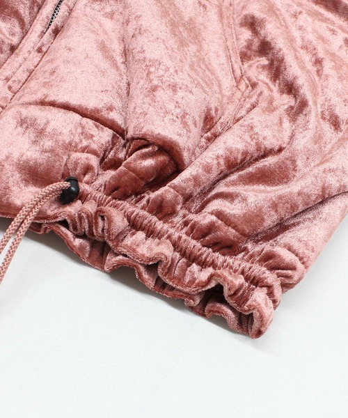 RNA(アールエヌエー)の「J2170 ベロアフードジャケット(ブルゾン・レディース・ピンク/オフホワイト/グレー・MEDIUM)」の15枚目の写真