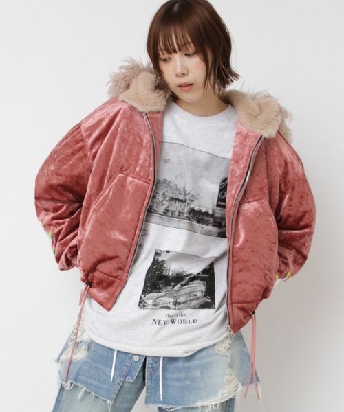 セール】J2170 ベロアフードジャケット（ブルゾン）｜RNA（アール