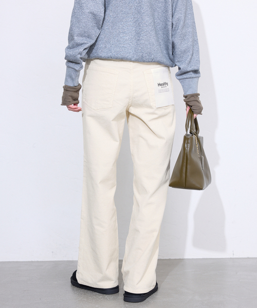 Healthy denim（ヘルシーデニム）の「Healthy DENIM/ヘルシーデニム コーデュロイパンツ Pink Pepper H15230503（その他パンツ・レディース・アイボリー/ブラウン・23cm/24cm/25cm）」の9枚目の写真