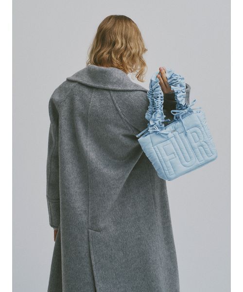 FURFUR（ファーファー）の「シャギーロングコート（チェスターコート・レディース・チェック/ライム/グレー・F）」の6枚目の写真