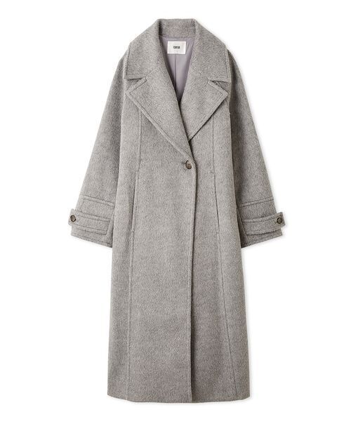 FURFUR（ファーファー）の「シャギーロングコート（チェスターコート・レディース・チェック/ライム/グレー・F）」の20枚目の写真