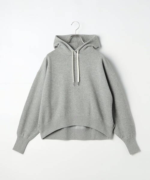 fredy couleur（フレディクルール）の「スウェットライクショートパーカー（ニット/セーター・レディース・オフホワイト/グレー/グレイッシュベージュ・38）」の3枚目の写真