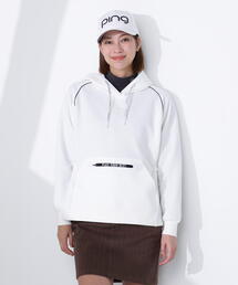 【PING APPAREL】全方向ストレッチRENUキルトダンボールジャージスウェットフーディ ＜GOLD＞ (LADIES)