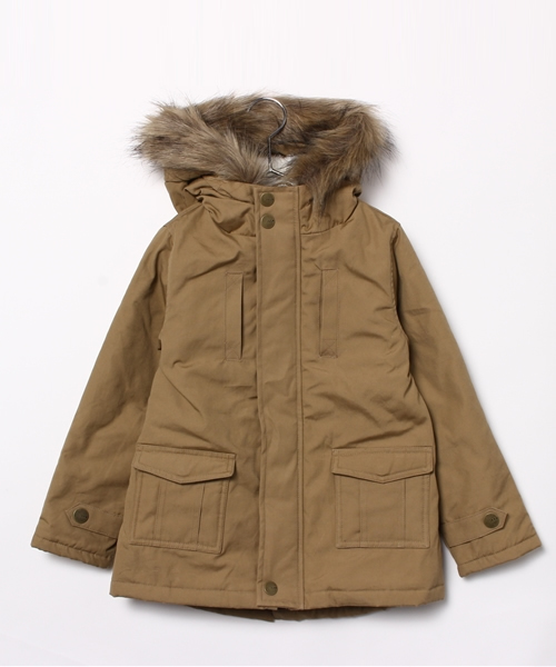 ikka(イッカ)の「フードボアモッズコート(モッズコート・キッズ・ベージュ/オリーブ・150cm/130cm/140cm/120cm)」の2枚目の写真