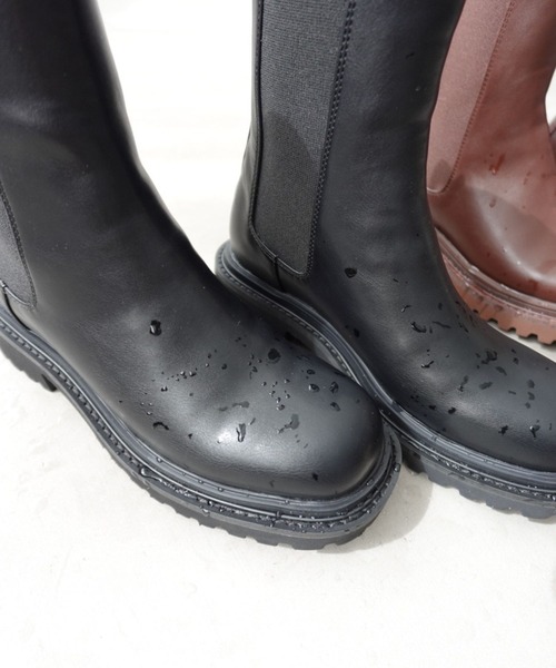 ORiental TRaffic by yuri（オリエンタルトラフィックバイユリ）の「＼ ZOZOTOWN限定 ／ 新作 レイン ミドル丈 サイドゴア ブーツ /51391 晴雨兼用（ブーツ・レディース・ブラック/ブラウン・LL/L/M/S）」の6枚目の写真