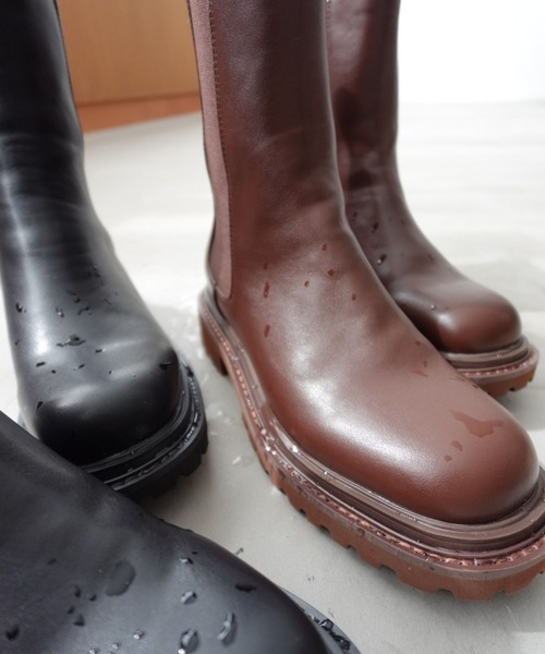 ORiental TRaffic by yuri（オリエンタルトラフィックバイユリ）の「＼ ZOZOTOWN限定 ／ 新作 レイン ミドル丈 サイドゴア ブーツ /51391 晴雨兼用（ブーツ・レディース・ブラック/ブラウン・LL/L/M/S）」の12枚目の写真