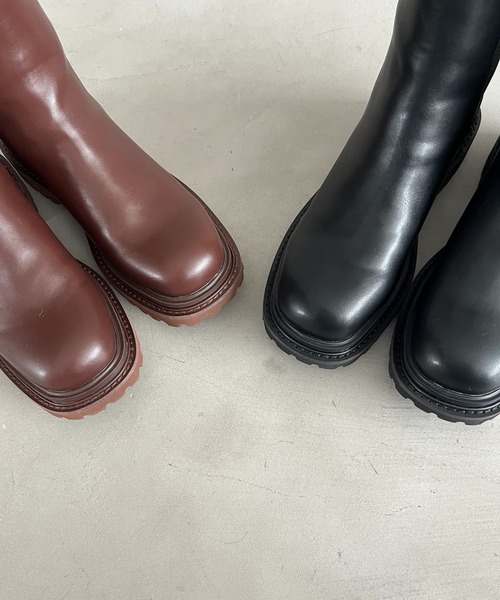 ORiental TRaffic by yuri（オリエンタルトラフィックバイユリ）の「＼ ZOZOTOWN限定 ／ 新作 レイン ミドル丈 サイドゴア ブーツ /51391 晴雨兼用（ブーツ・レディース・ブラック/ブラウン・LL/L/M/S）」の22枚目の写真