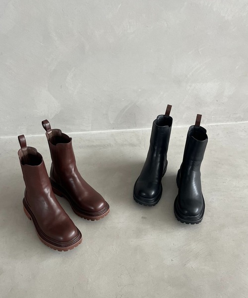 ORiental TRaffic by yuri（オリエンタルトラフィックバイユリ）の「＼ ZOZOTOWN限定 ／ 新作 レイン ミドル丈 サイドゴア ブーツ /51391 晴雨兼用（ブーツ・レディース・ブラック/ブラウン・LL/L/M/S）」の17枚目の写真