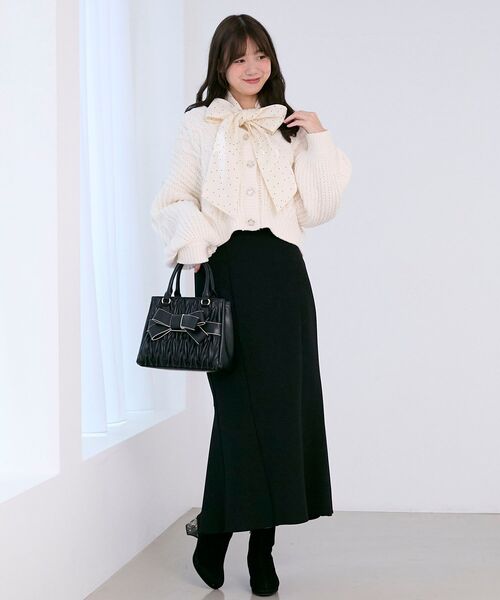 MAJESTIC LEGON(マジェスティックレゴン)の「ハートマシュマロモールカーディガン(ニット/セーター・レディース・ブルー系その他5/アイボリー/ラベンダー/ボルドー/ピンク・MEDIUM)」の7枚目の写真