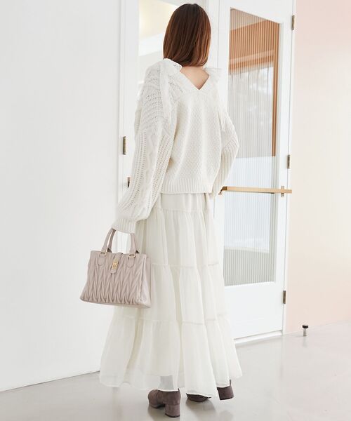 MAJESTIC LEGON(マジェスティックレゴン)の「ハートマシュマロモールカーディガン(ニット/セーター・レディース・ブルー系その他5/アイボリー/ラベンダー/ボルドー/ピンク・MEDIUM)」の10枚目の写真