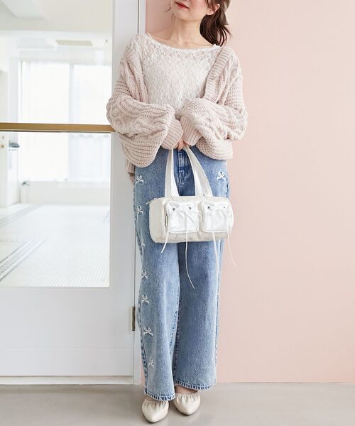 MAJESTIC LEGON(マジェスティックレゴン)の「ハートマシュマロモールカーディガン(ニット/セーター・レディース・ブルー系その他5/アイボリー/ラベンダー/ボルドー/ピンク・MEDIUM)」の14枚目の写真