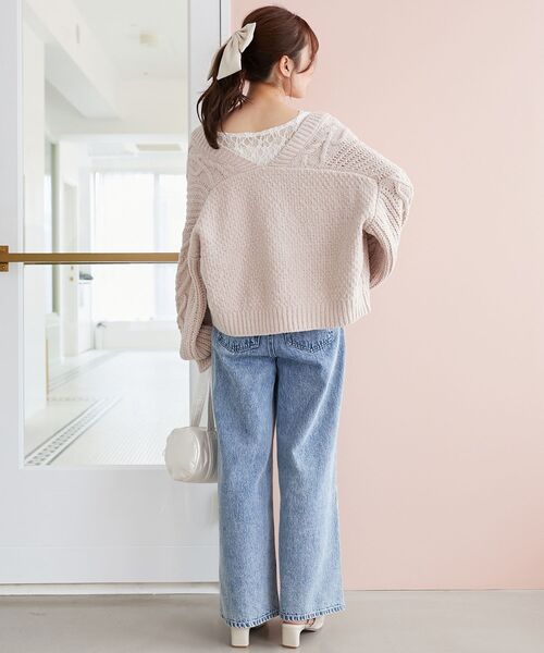 MAJESTIC LEGON(マジェスティックレゴン)の「ハートマシュマロモールカーディガン(ニット/セーター・レディース・ブルー系その他5/アイボリー/ラベンダー/ボルドー/ピンク・MEDIUM)」の16枚目の写真