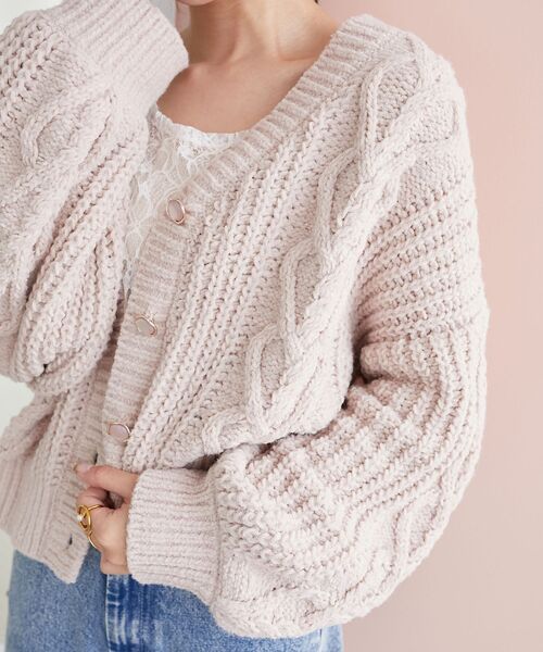 MAJESTIC LEGON(マジェスティックレゴン)の「ハートマシュマロモールカーディガン(ニット/セーター・レディース・ブルー系その他5/アイボリー/ラベンダー/ボルドー/ピンク・MEDIUM)」の20枚目の写真