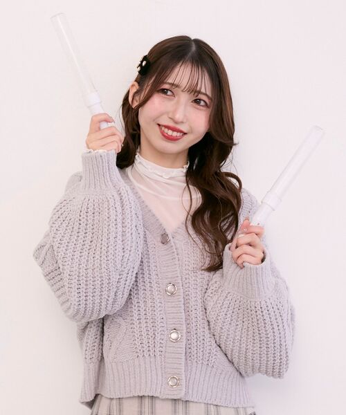 MAJESTIC LEGON(マジェスティックレゴン)の「ハートマシュマロモールカーディガン(ニット/セーター・レディース・ブルー系その他5/アイボリー/ラベンダー/ボルドー/ピンク・MEDIUM)」の22枚目の写真