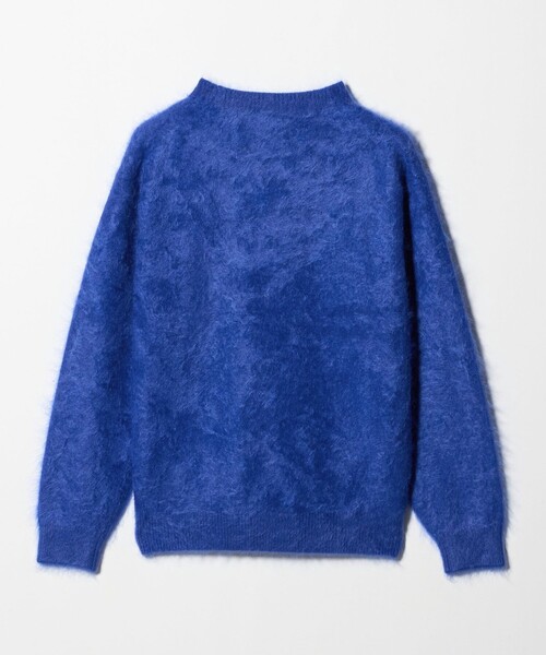 美品✨Drawer 7Gカシミヤファークルーネックニット　ブルー　定価8万 Drawer（ドゥロワー）の「Drawer 7Gカシミヤクルーネックニット