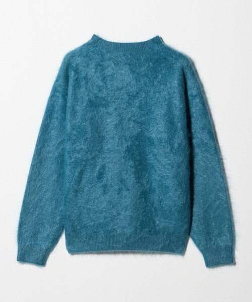 美品✨Drawer 7Gカシミヤファークルーネックニット　ブルー　定価8万 Drawer（ドゥロワー）の「Drawer 7Gカシミヤクルーネックニット