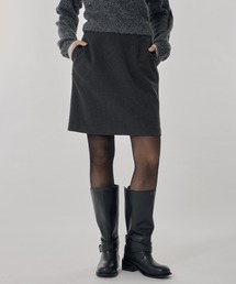 Perushu | ウールタッチストレートミニスカート(スカート)