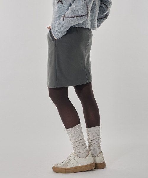 Perushu（ペルーシュ）の「ウールタッチストレートミニスカート（スカート・レディース・ライトグレー/ライトブラウン/チャコールグレー・SMALL/MEDIUM）」の14枚目の写真