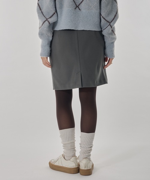 Perushu（ペルーシュ）の「ウールタッチストレートミニスカート（スカート・レディース・ライトグレー/ライトブラウン/チャコールグレー・SMALL/MEDIUM）」の15枚目の写真