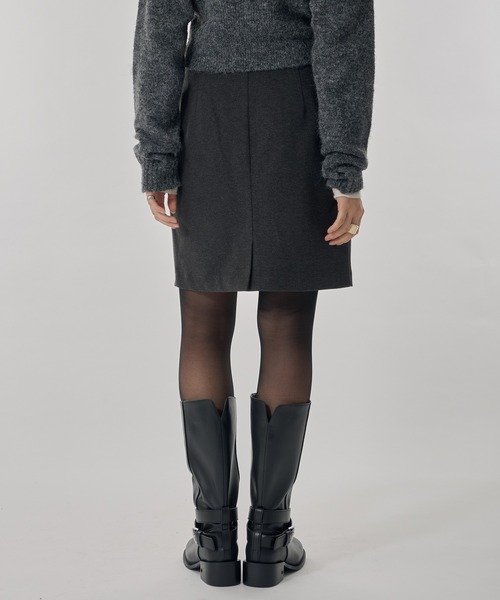 Perushu（ペルーシュ）の「ウールタッチストレートミニスカート（スカート・レディース・ライトグレー/ライトブラウン/チャコールグレー・SMALL/MEDIUM）」の7枚目の写真