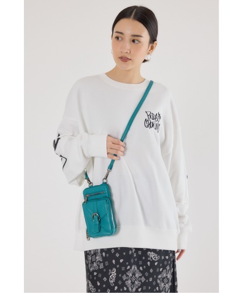 RODEO CROWNS WIDE BOWL（ロデオクラウンズワイドボウル）の「ウォレットショルダー（ショルダーバッグ・レディース・ブラック/グリーン系その他/ライム・FREE）」の15枚目の写真