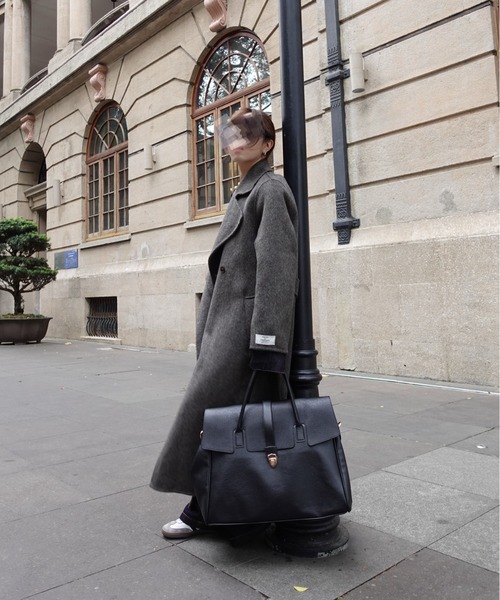 unnu(ユヌ)の「フラップPUラージボストン(ボストンバッグ・レディース・ブラック/ブラウン・F)」の14枚目の写真