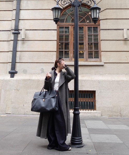 unnu(ユヌ)の「フラップPUラージボストン(ボストンバッグ・レディース・ブラック/ブラウン・F)」の6枚目の写真