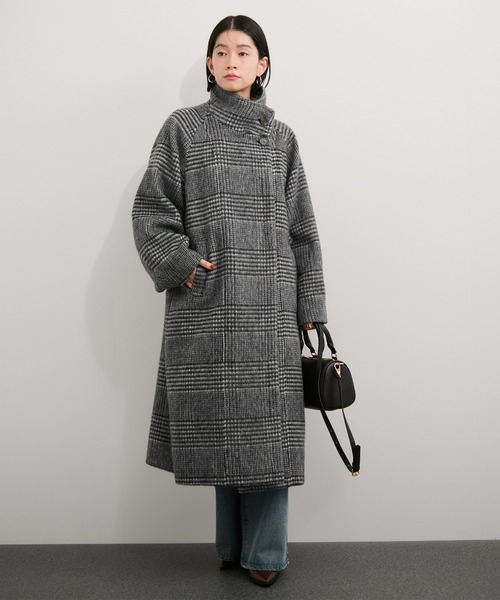 le cercle ADAM ET ROPE'(ルセルクルアダムエロペ)の「尾州スタンドカラーロングコート(その他アウター・レディース・グレー/ブラック/グレー系その他/ベージュ系その他2・FREE)」の7枚目の写真