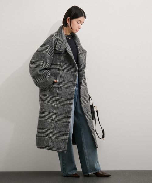 le cercle ADAM ET ROPE'(ルセルクルアダムエロペ)の「尾州スタンドカラーロングコート(その他アウター・レディース・グレー/ブラック/グレー系その他/ベージュ系その他2・FREE)」の9枚目の写真