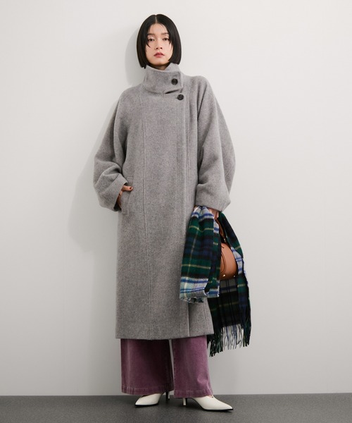 le cercle ADAM ET ROPE'(ルセルクルアダムエロペ)の「尾州スタンドカラーロングコート(その他アウター・レディース・グレー/ブラック/グレー系その他/ベージュ系その他2・FREE)」の10枚目の写真