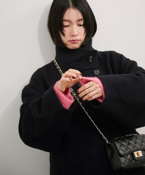 le cercle ADAM ET ROPE'(ルセルクルアダムエロペ)の「尾州スタンドカラーロングコート(その他アウター・レディース・グレー/ブラック/グレー系その他/ベージュ系その他2・FREE)」の16枚目の写真