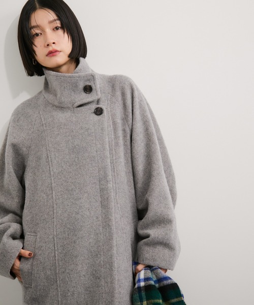 le cercle ADAM ET ROPE'(ルセルクルアダムエロペ)の「尾州スタンドカラーロングコート(その他アウター・レディース・グレー/ブラック/グレー系その他/ベージュ系その他2・FREE)」の18枚目の写真
