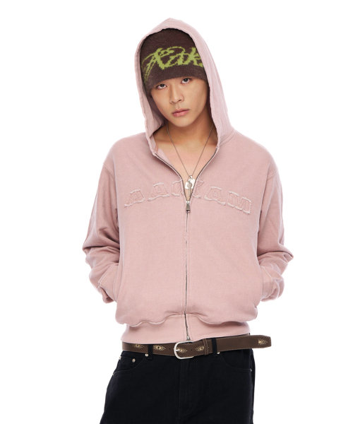 AAKAM（アーカム）の「Logo Patch Zip-Up Hoodie (Pink)（パーカー・レディース・その他・2/1）」の8枚目の写真