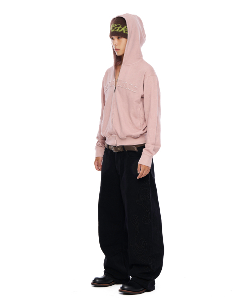 AAKAM（アーカム）の「Logo Patch Zip-Up Hoodie (Pink)（パーカー・レディース・その他・2/1）」の9枚目の写真