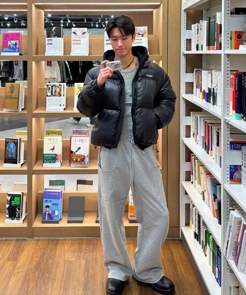 AGOD（エージーオーディー）の「サイドビッグポケットワイドスウェットパンツ[ヘザーグレー]（スウェットパンツ・レディース・その他・SMALL/MEDIUM/LARGE）」の8枚目の写真