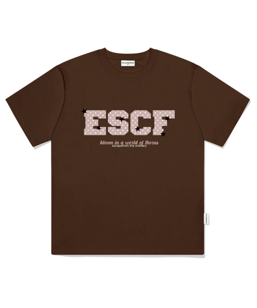 ESCAPEFROM(エスケープフロム)の「ドットスターブloomプリントオーバーサイズ半袖Tシャツブラウン(Tシャツ/カットソー・レディース・その他・SMALL/MEDIUM/LARGE)」の2枚目の写真